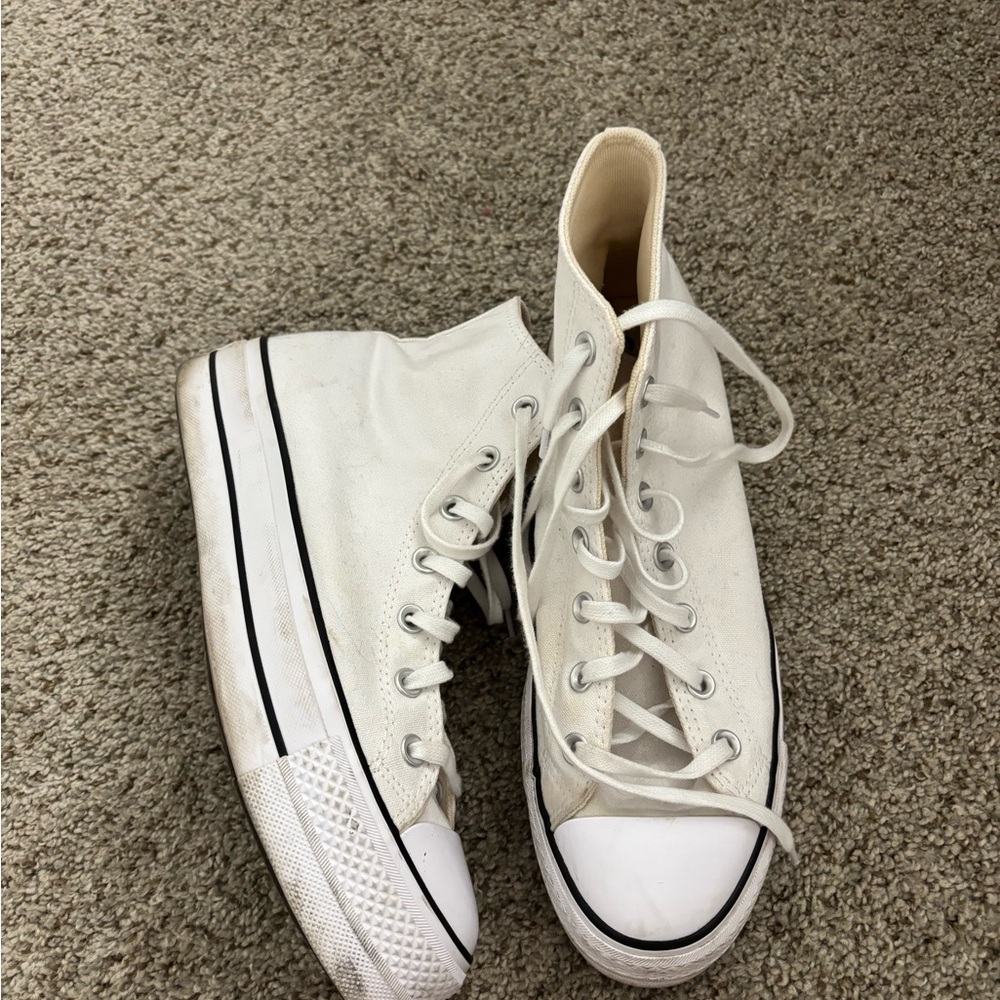Converse White High-Top Sneakers